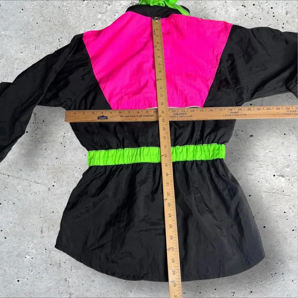 Vintage 80s Party Festival Reebok Zip Up Jacket Windbreaker Size‎ S